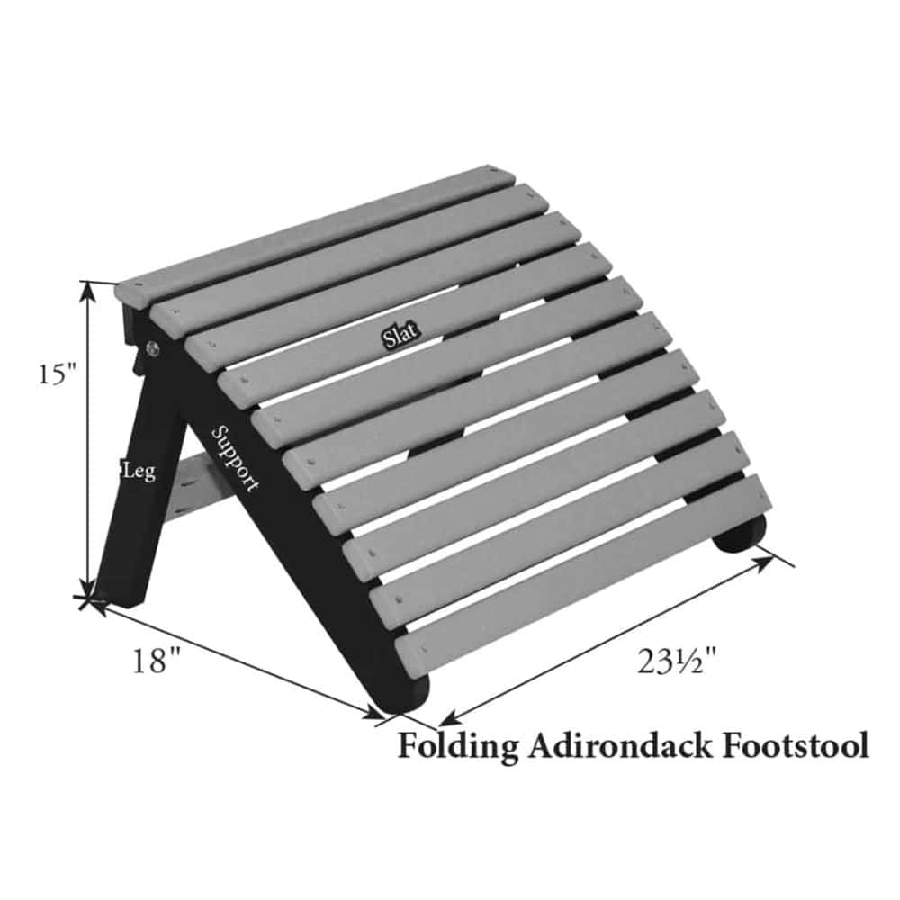 Comfo-Back Folding Adirondack Footstool - Image 6