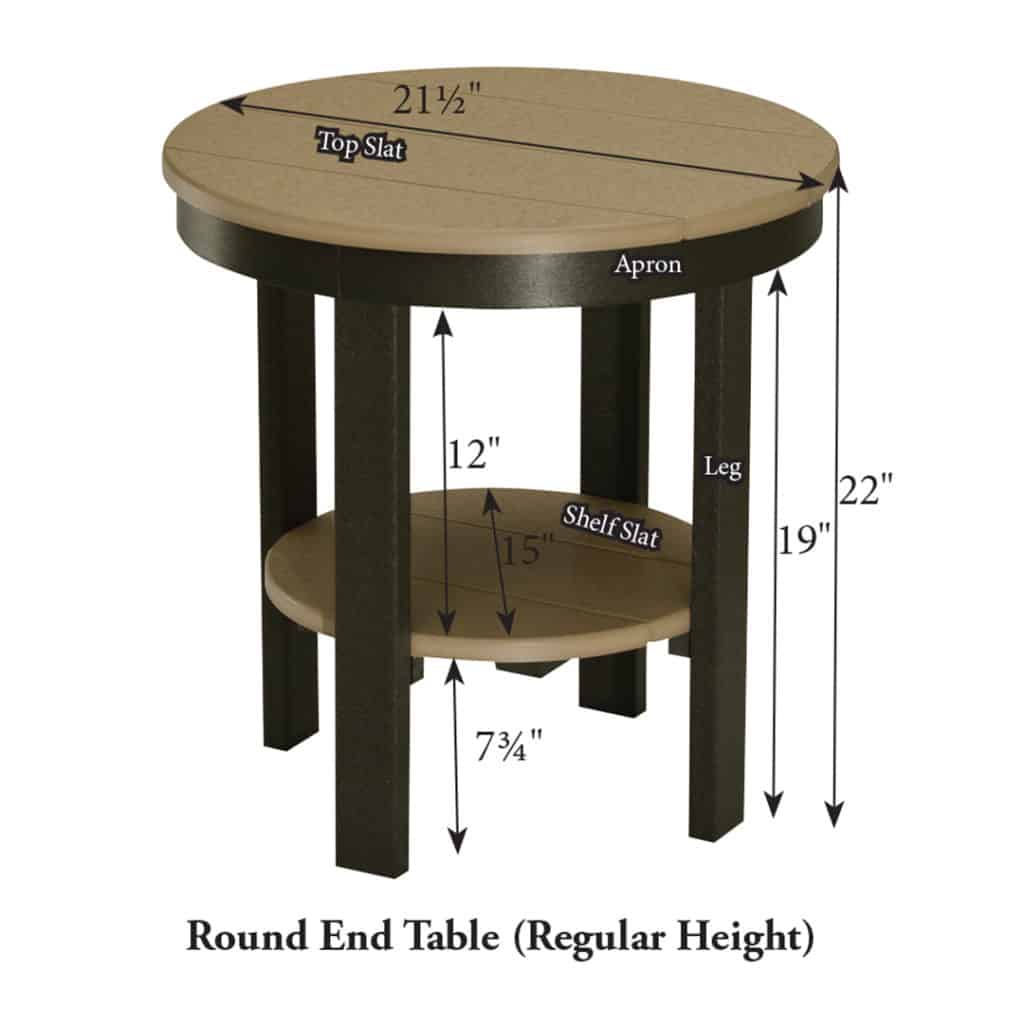 Berlin Gardens Round End Table Ultra Modern Pool & Patio