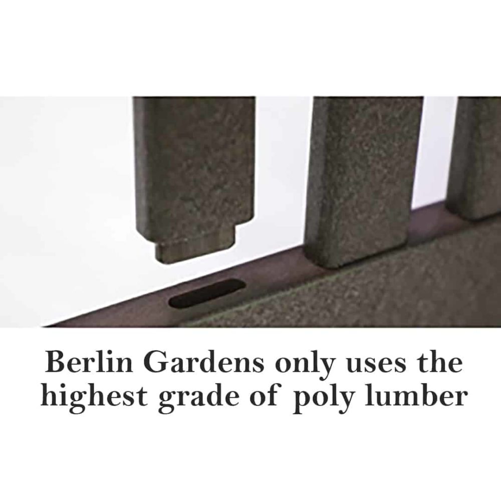 Berlin Gardens mortise tenon poly lumber