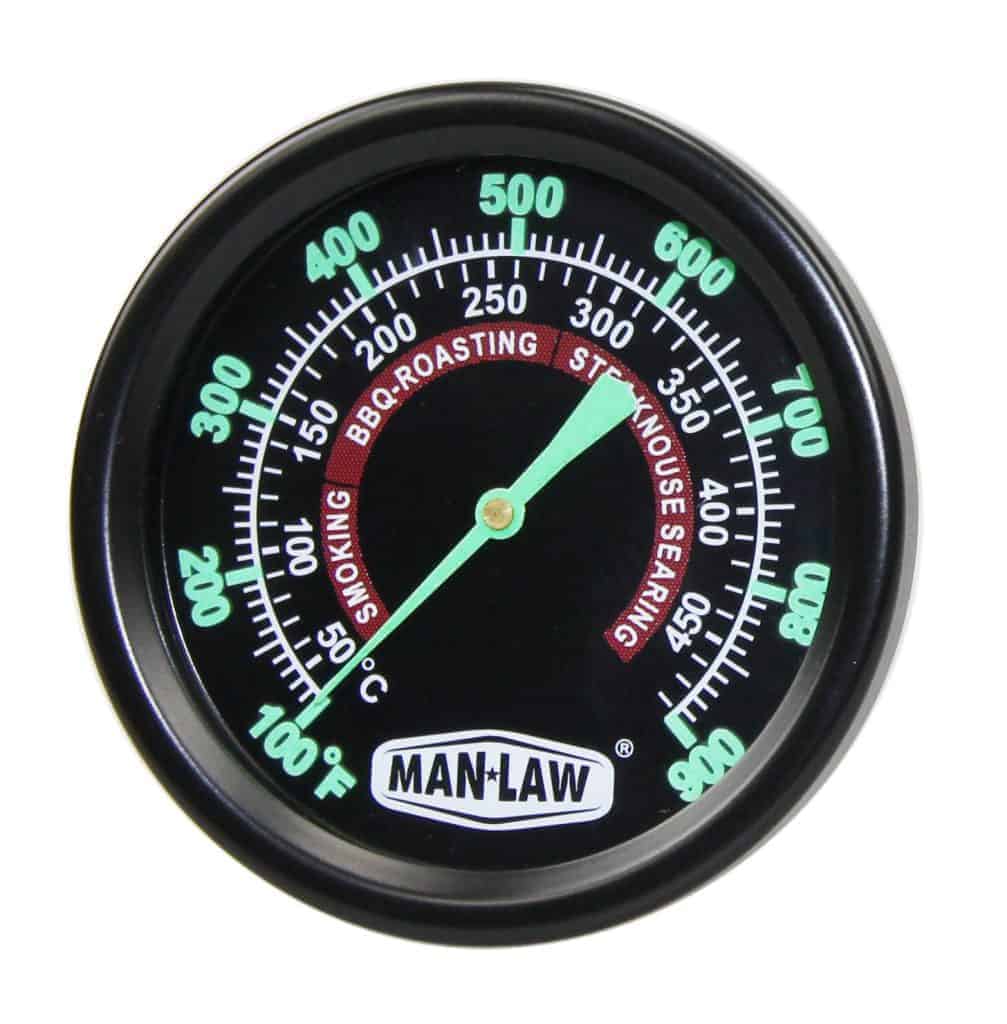 Grill/Smoker Gauge with Glow in the Dark Dial Ultra Modern Pool & Patio