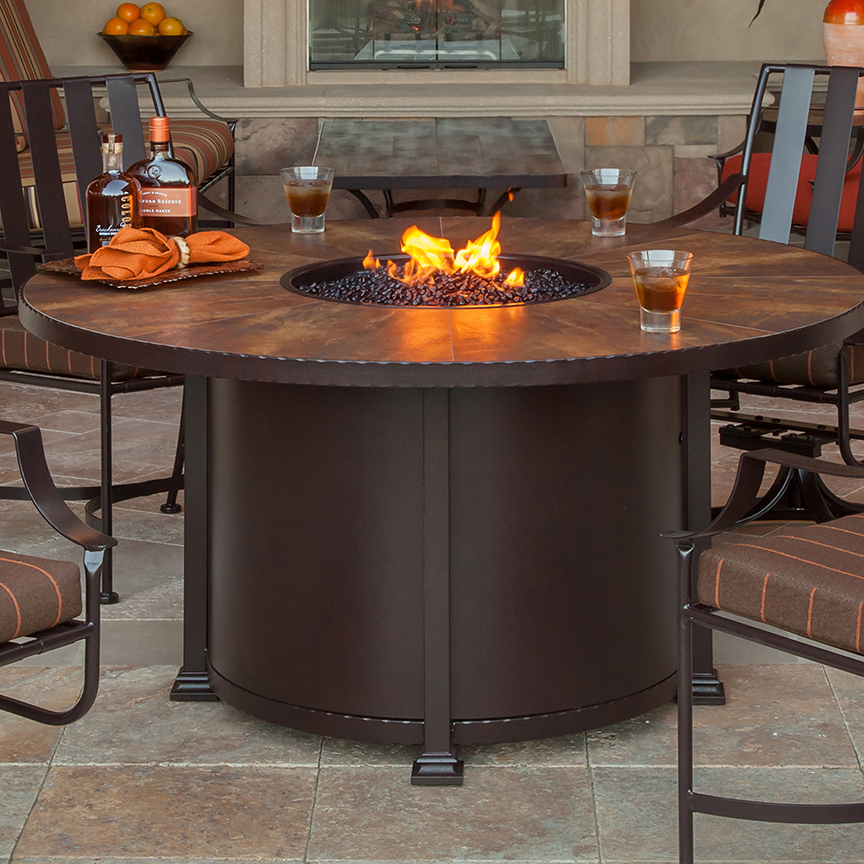 Round propane on sale fire pit