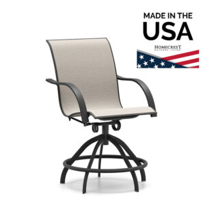 Homecrest Stella Swivel Rocker Balcony Stool Aluminum Sling 7A781