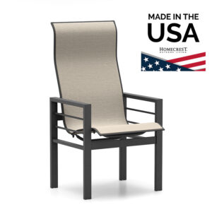 Homecrest Sutton High Back Dining Chair Sling Aluminum 45180