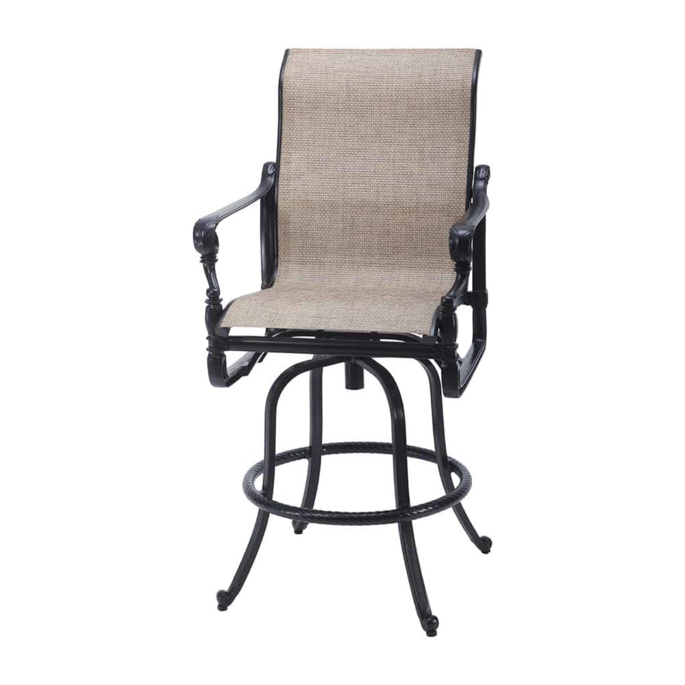 50340007 Gensun grand terrace sling swivel bar stool