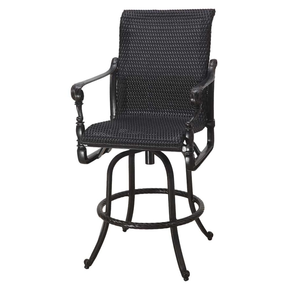 70340007 grand terrace woven swivel bar stool