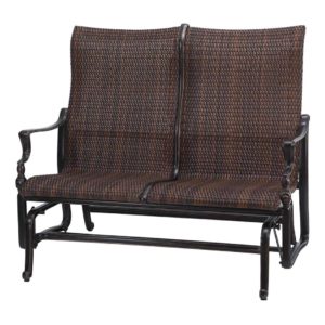 70990004 gensun bel air woven high back loveseat glider