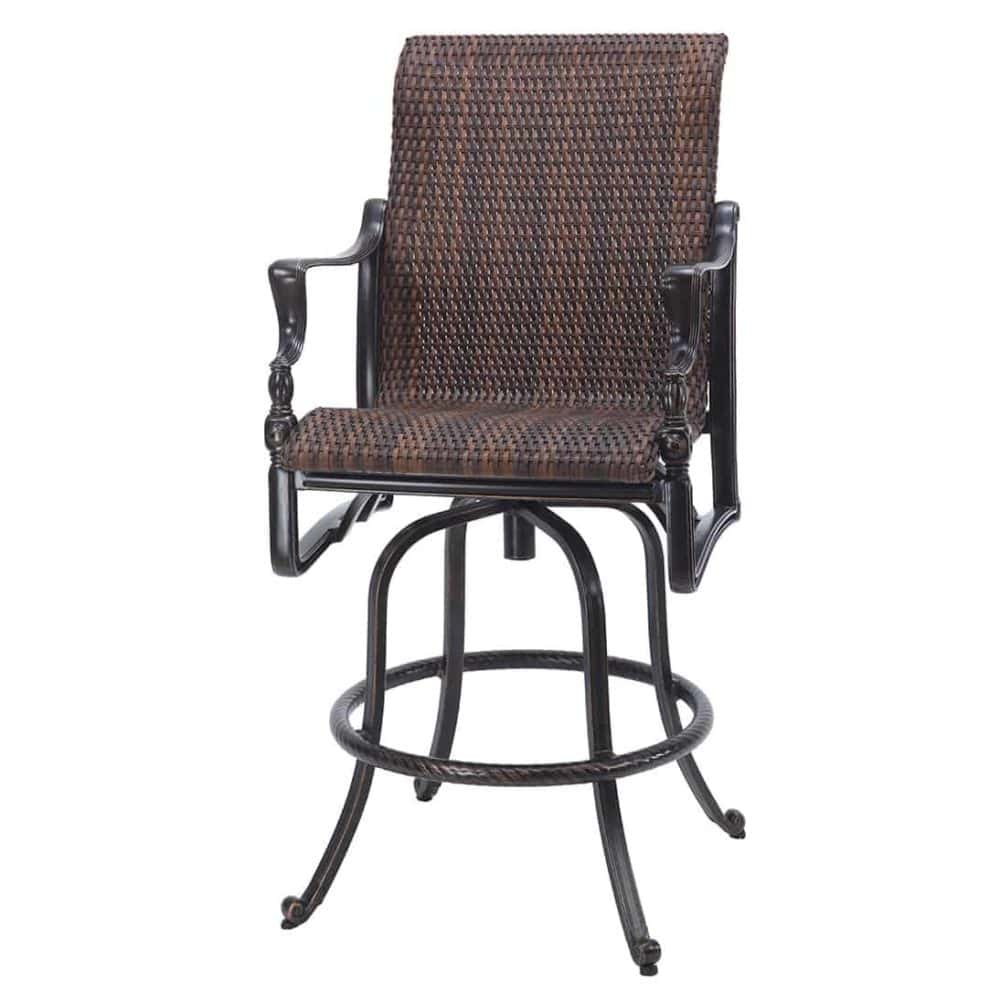 70990007 gensun bel air woven swivel bar stool