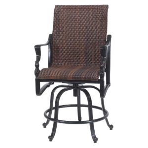 70990036 gensun bel air woven swivel rocker balcony stool