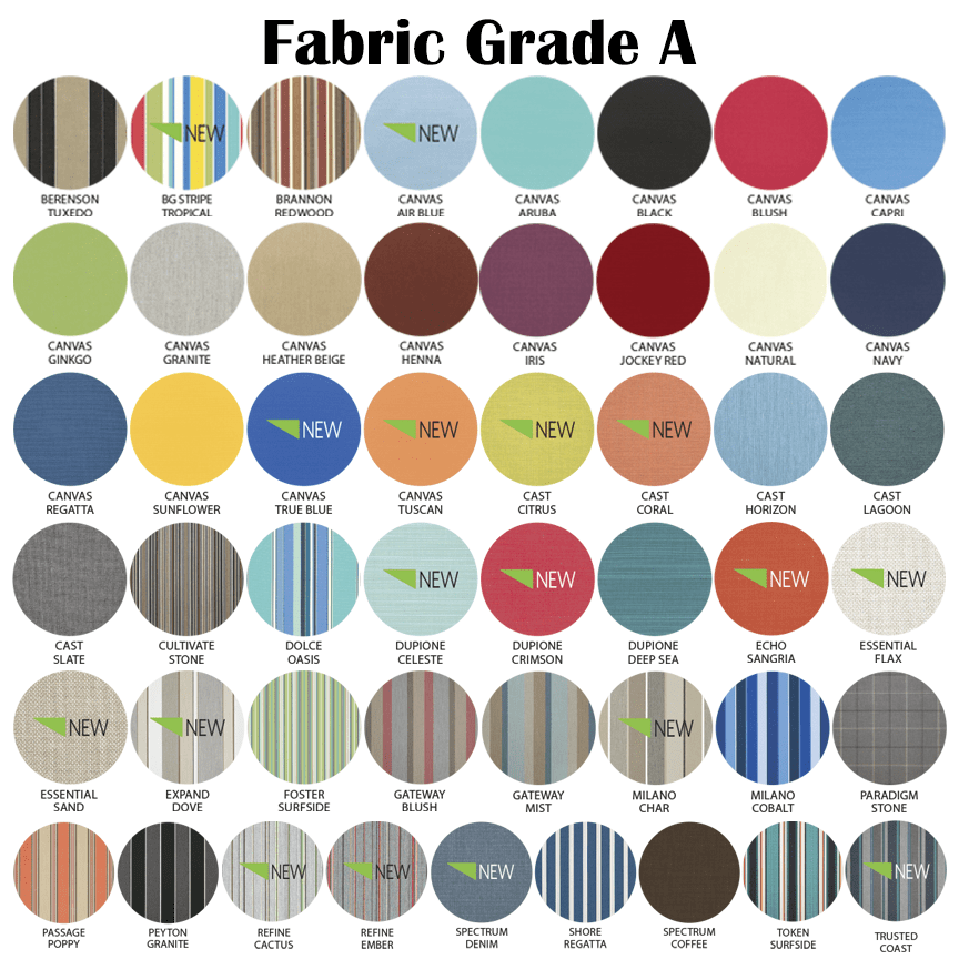 BG Fabric Grade A Colors 2019