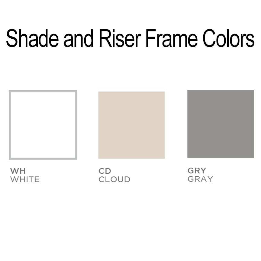 Frame Colors - Shade and Riser