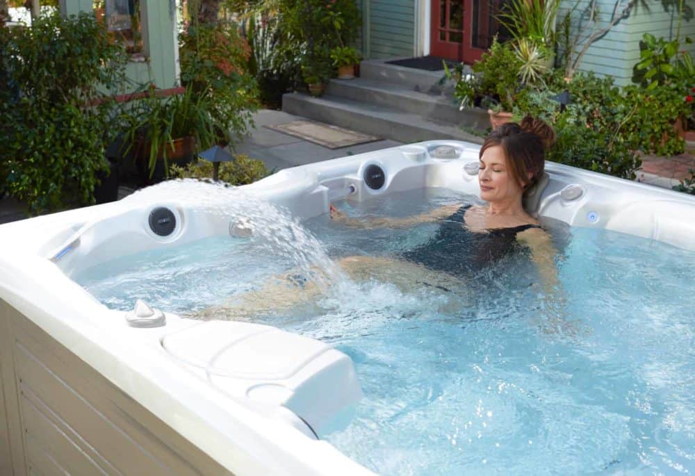 Hot Tub Therapy for Technology Use Pain Ultra Modern Pool and Patio