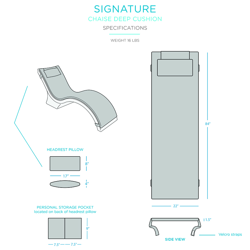 Signature Chaise Deep Cushion Specifications