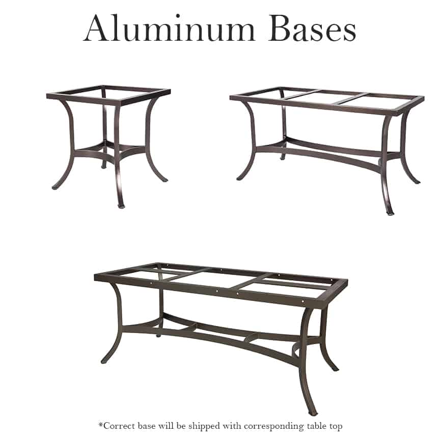 O.W. Lee Table Bases Aluminum 2020