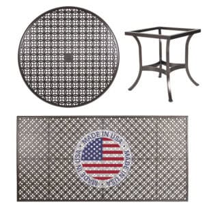 OW Lee Richmond Cast Aluminum Dining Table