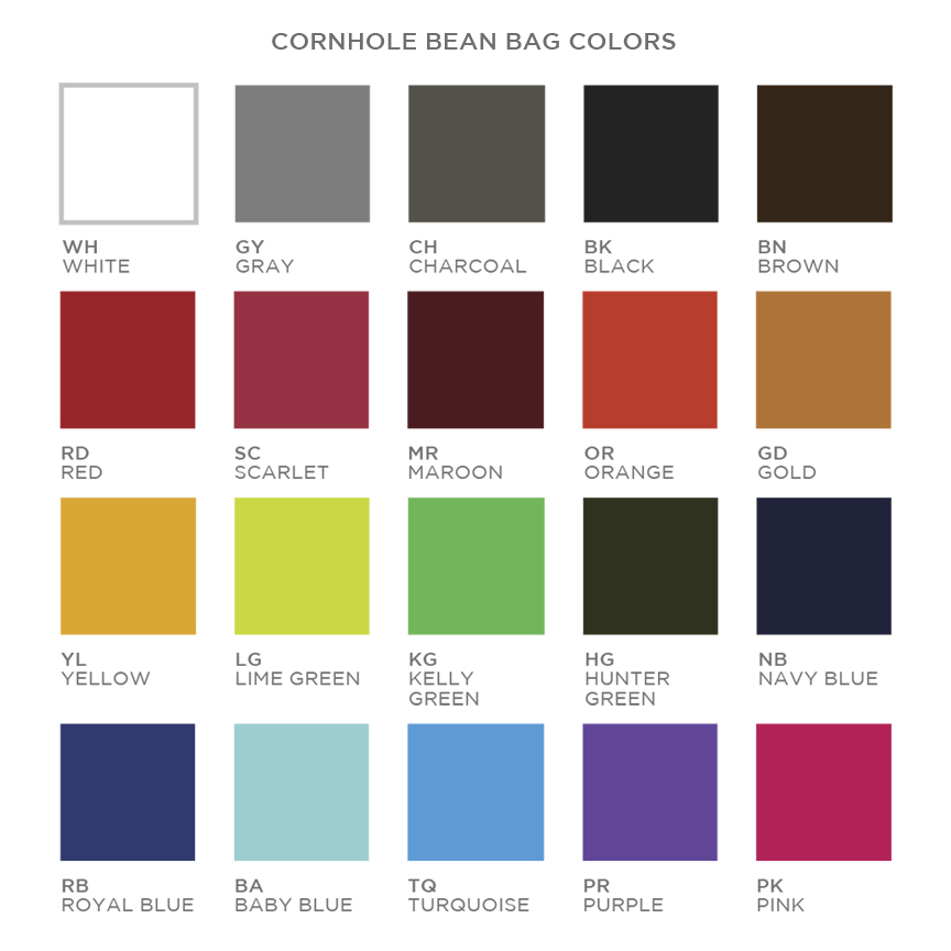 Cornholde Bean Bag Colors