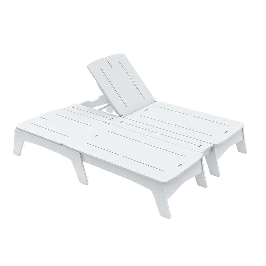 Ledge Lounger Mainstay Double Chaise White