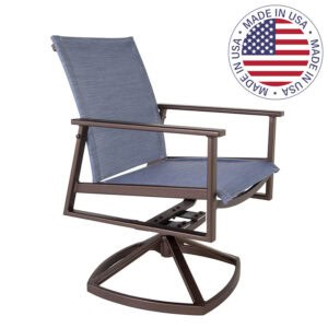 O.W. Lee Marin Sling Swivel Rocker Dinning Chair37192-SR
