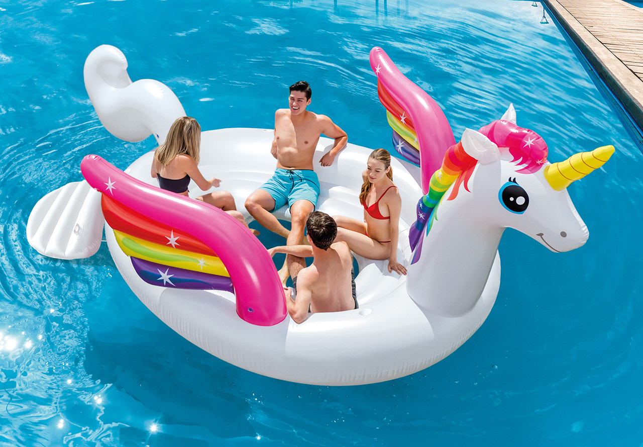 Unicorn Party Inflatable Pool Island Float