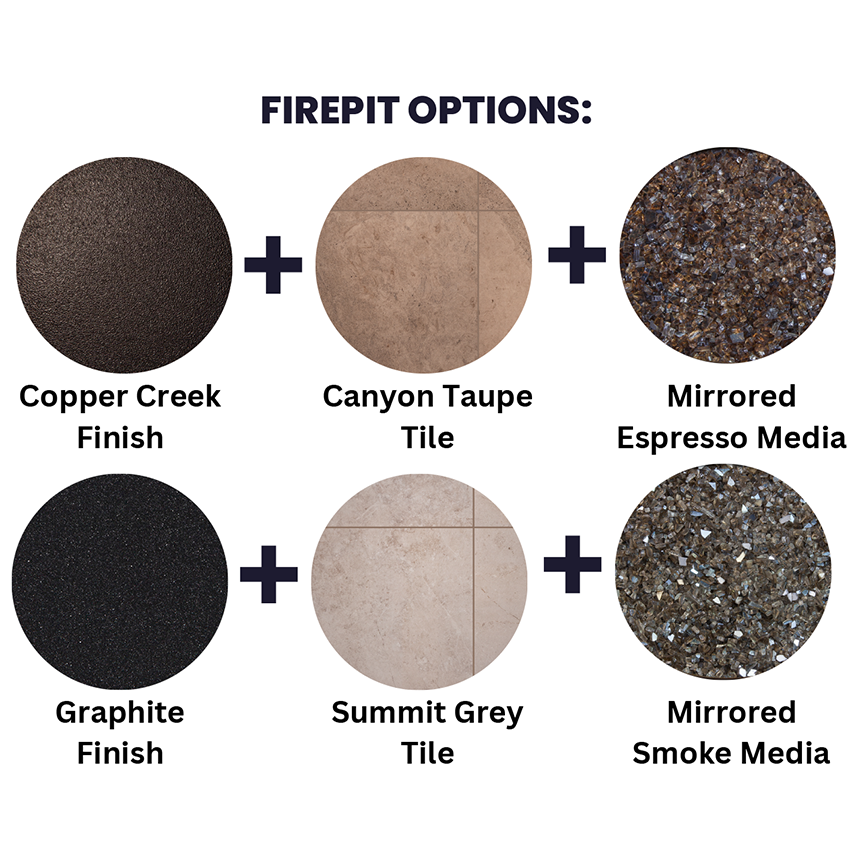 2023-2024 Quick Ship Firepit Color Options - Copper Creek