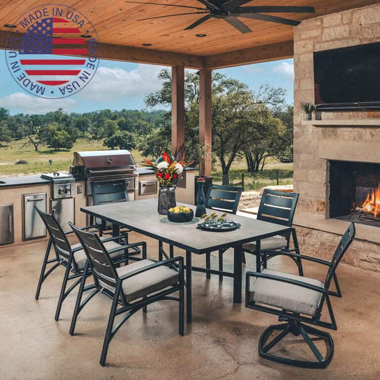 Arc Rocking Chair Arc Dining Swivel Rocker Arm Chair - Ultra Modern Pool & Patio