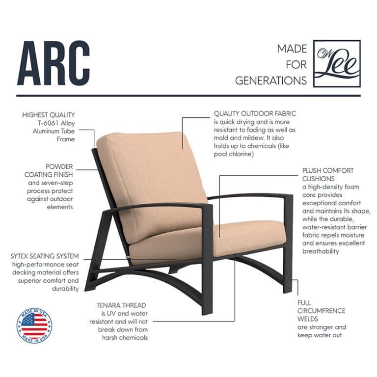 Arc Rocking Chair Arc Dining Swivel Rocker Arm Chair - Ultra Modern Pool & Patio
