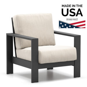 Homecrest Blair Cushion Chat Chair Aluminum 8439A