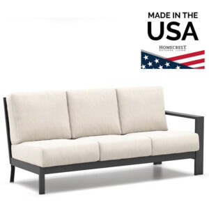Homecrest Blair Cushion Sectional Left Arm Sofa Aluminum 8443L