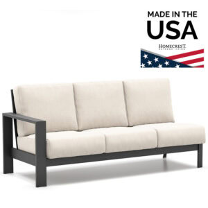 Homecrest Blair Cushion Sectional Right Arm Sofa Aluminum 8443R