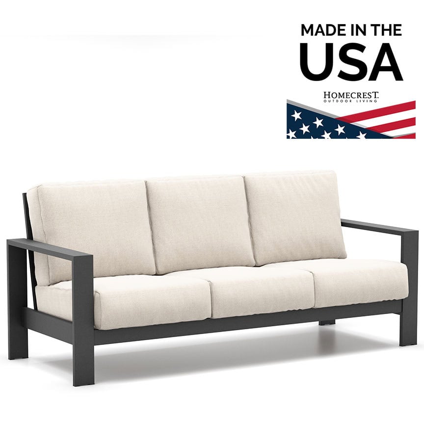 Homecrest Blair Cushion Sofa Aluminum 8443A