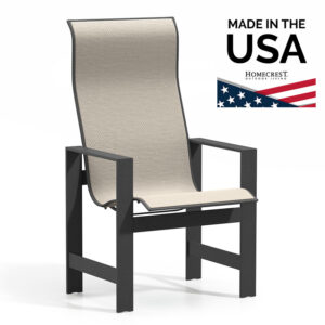Homecrest Blair Sling High Back Dining Chair Aluminum 10180