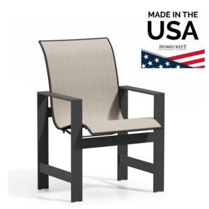 Homecrest Blair Sling Low Back Dining Chair Aluminum 10680