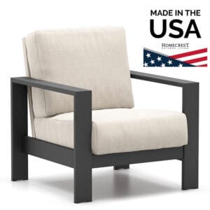 Homecrest Blair Slip Cover Chat Chair Aluminum Cushion 8539A