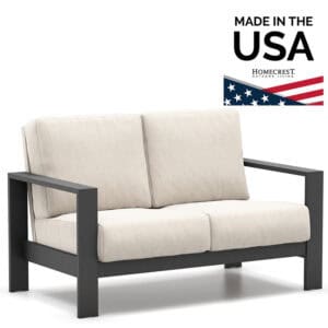 Homecrest Blair Slip Cover Loveseat Aluminum Cushion 8542A
