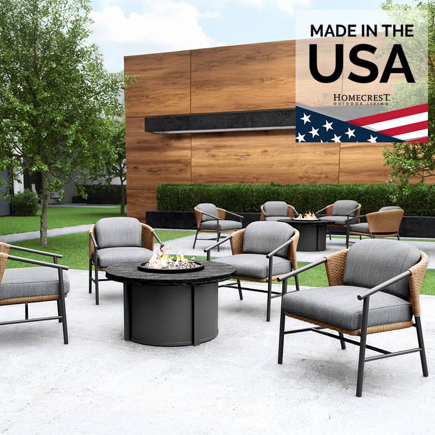 Homecrest Capri Woven Cushion Aluminum Lifestyle 2