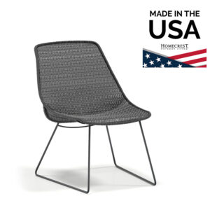 Homecrest Casper Chat Chair Woven Steel Nightfall Graphite 95380
