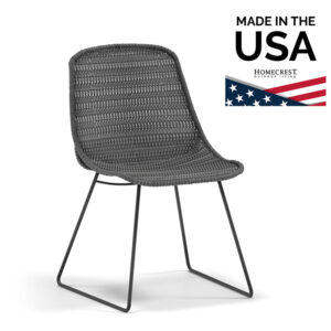 Homecrest Casper Dining Chair Woven Steel Nightfall Graphite 95350