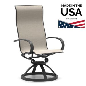 Homecrest Harbor High Back Swivel Rocker Dining Chair Sling 32980
