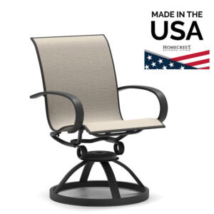 Homecrest Harbor Low Back Swivel Rocker Dining Chair Sling 32880