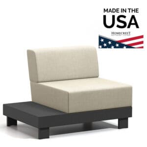 Homecrest Urban Armless Chat Chair Right Table 8339R