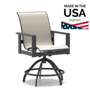 Homecrest Elements Sling Swivel Rocker Balcony Stool 51780