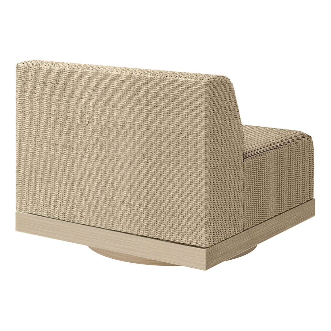 Ebel Grande Padded Armless Swivel Chair Barley-Flax - Back