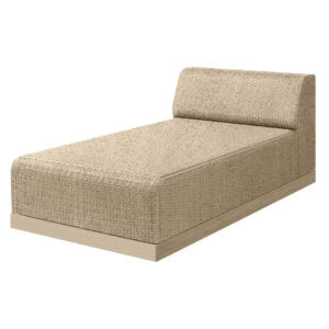 Ebel Grande Padded Armless Chaise Section Barley-Flax
