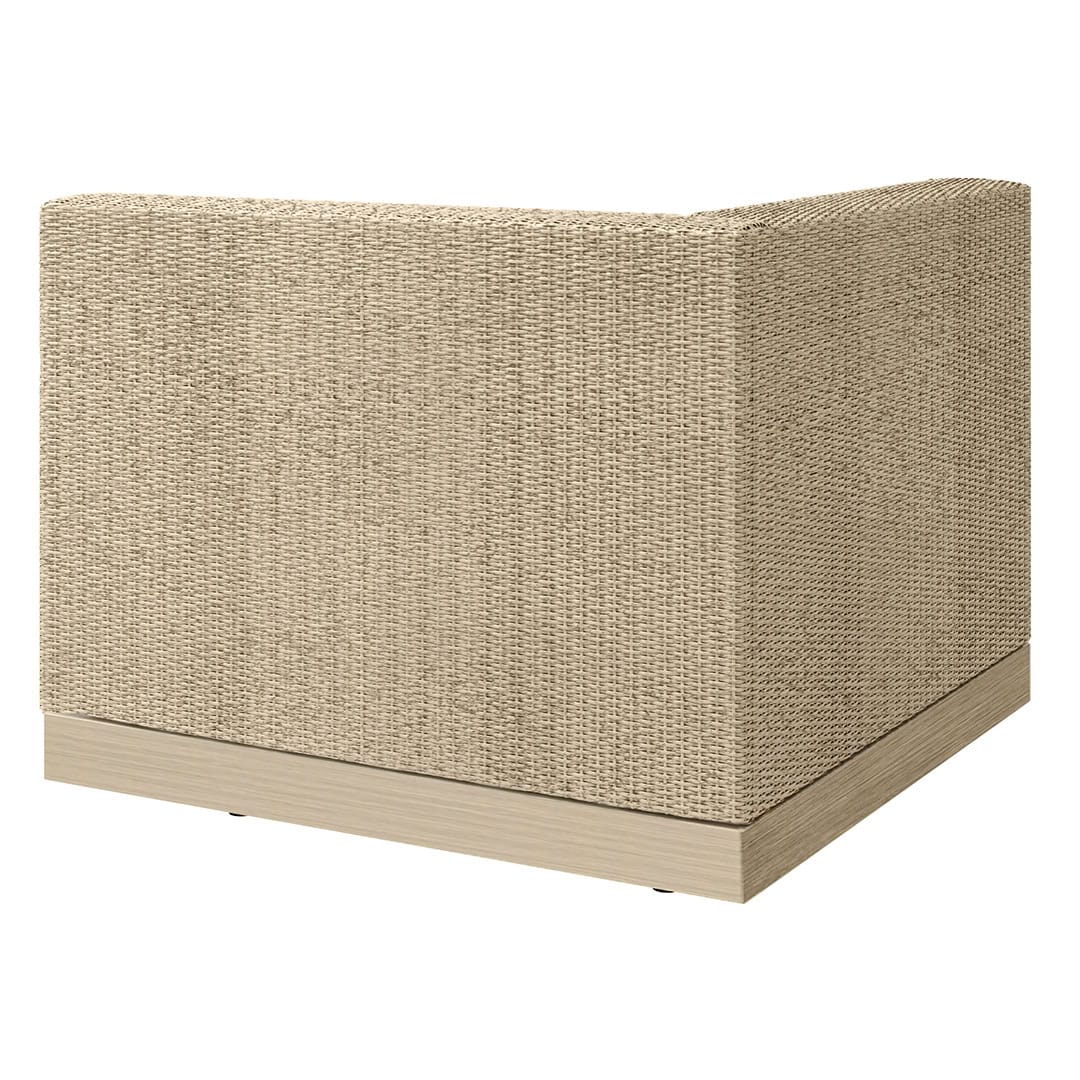 Ebel Grande Padded Corner Seat Section Barley-Flax - Back