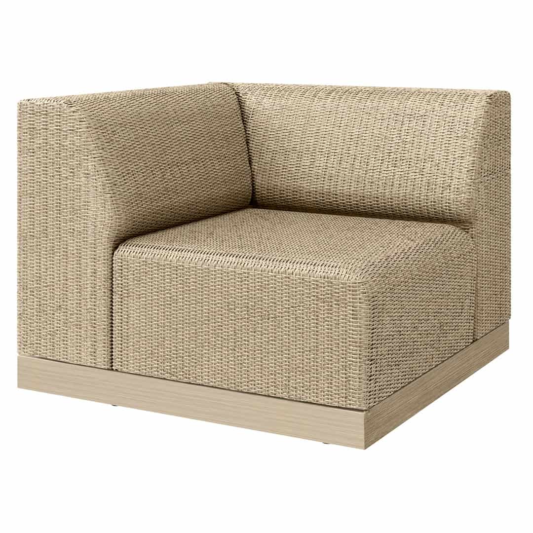 Ebel Grande Padded Corner Seat Section Barley-Flax