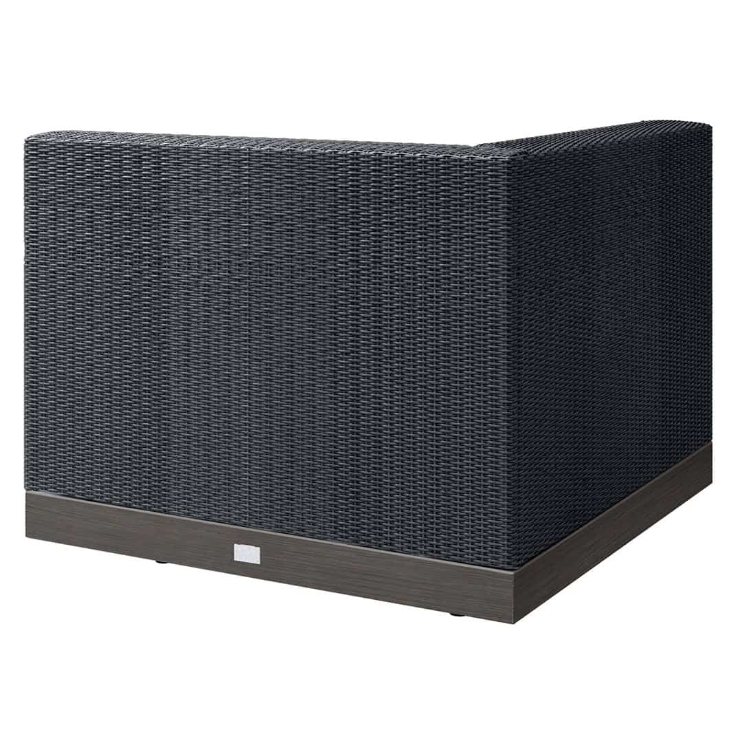 Ebel Grande Padded Corner Seat Section Coal-Smoke - Back