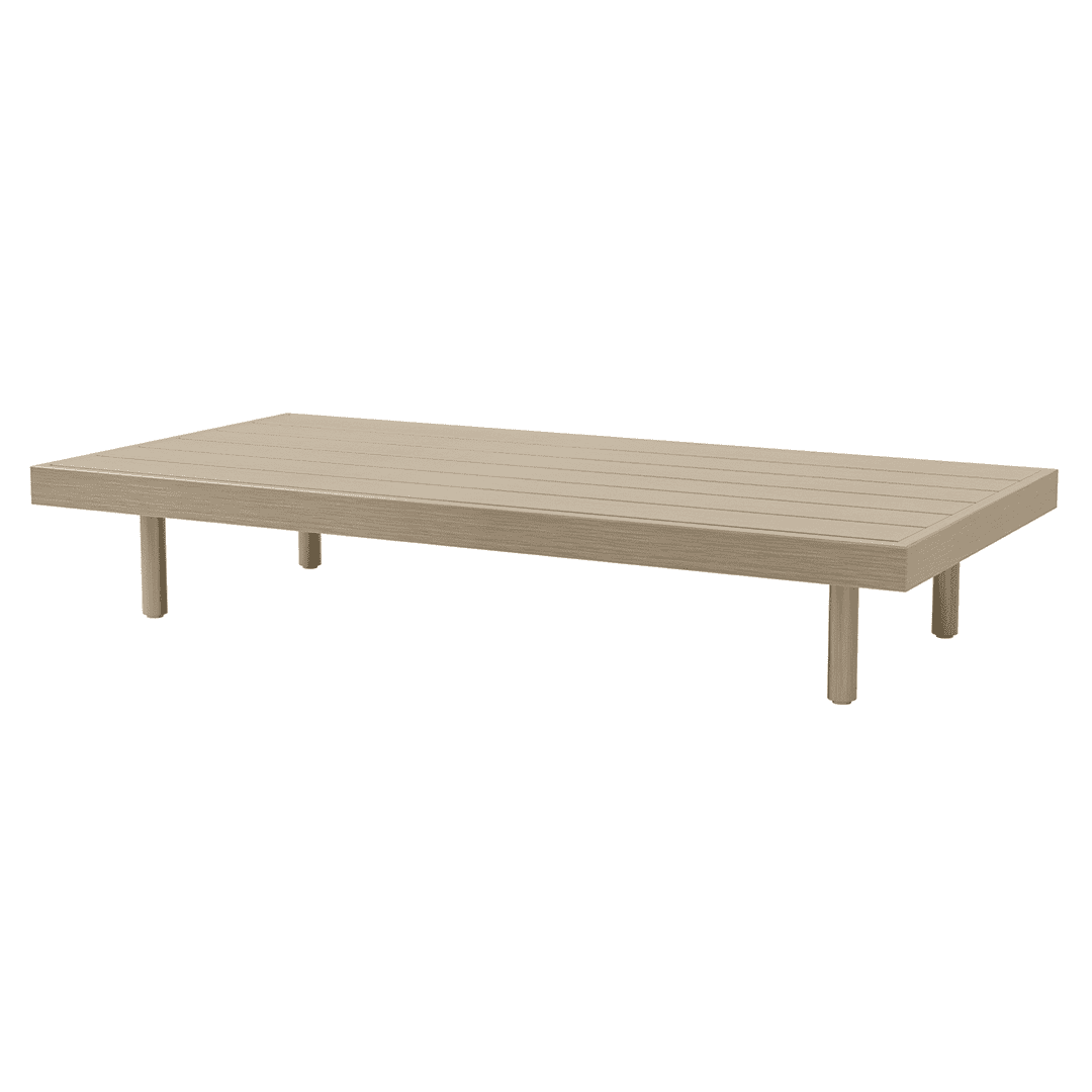 Ebel Grande Coffee Table Base Flax + Grande Aluminum Insert Flax