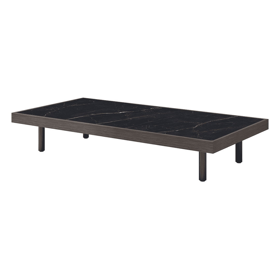 Ebel Grande Coffee Table Base Smoke + Aspen Onyx Insert